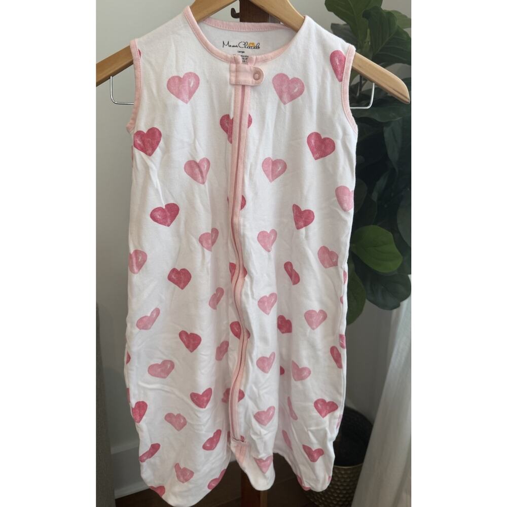 Mama Cheetah Organic Cotton Sleep Sack Size Large 12-18 Months Heart Design